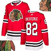 Blackhawks #82 Oesterle Red With Special Glittery Logo Adidas Jersey,baseball caps,new era cap wholesale,wholesale hats